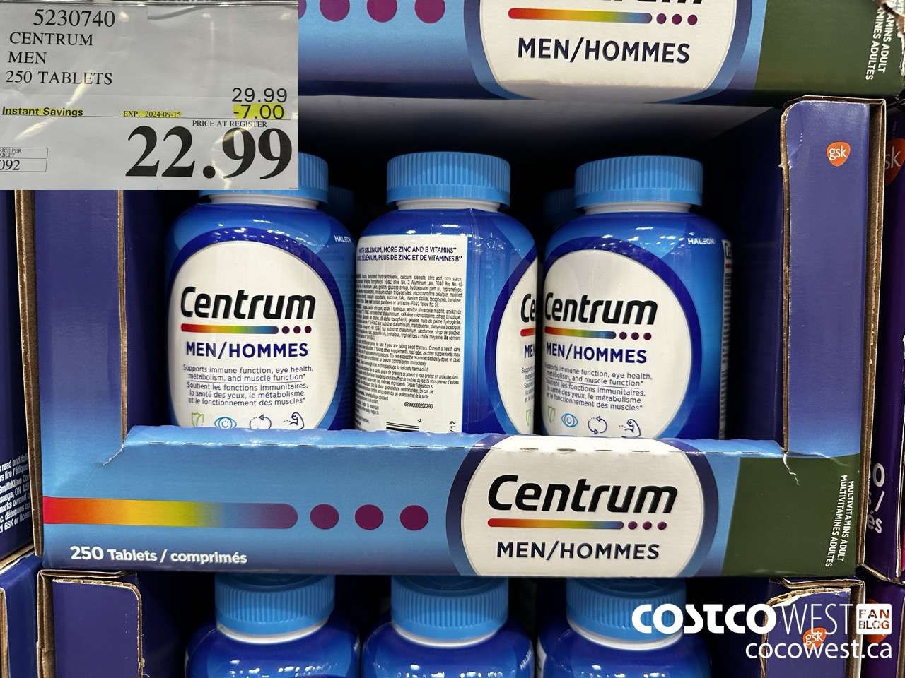 5230740 CENTRUM MEN 250 TABLETS ($7.00 INSTANT SAVINGS EXPIRES ON 2024-09-15) $22.99
