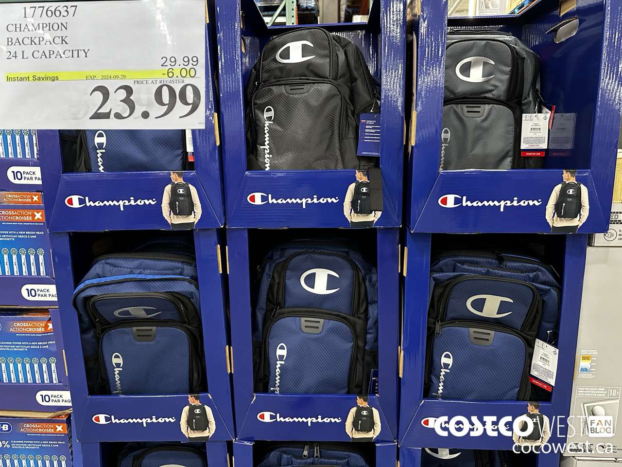 1776637 CHAMPION BACKPACK 24 L CAPACITY ($6.00 INSTANT SAVINGS EXPIRES ON 2024-09-29) $23.99