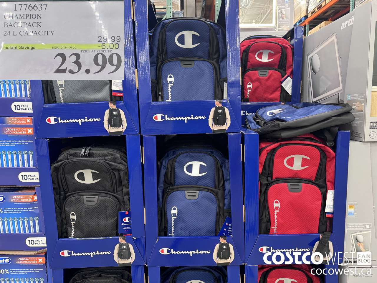 1776637 CHAMPION BACKPACK 24 L CAPACITY ($6.00 INSTANT SAVINGS EXPIRES ON 2024-09-29) $23.99