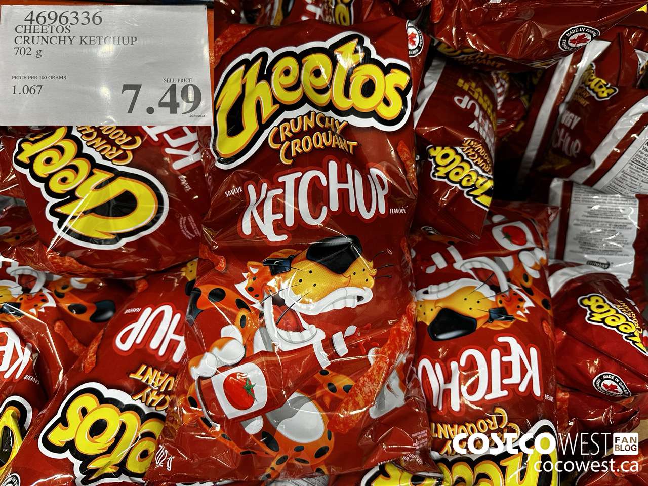 4696336 CHEETOS CRUNCHY KETCHUP 702G $7.49