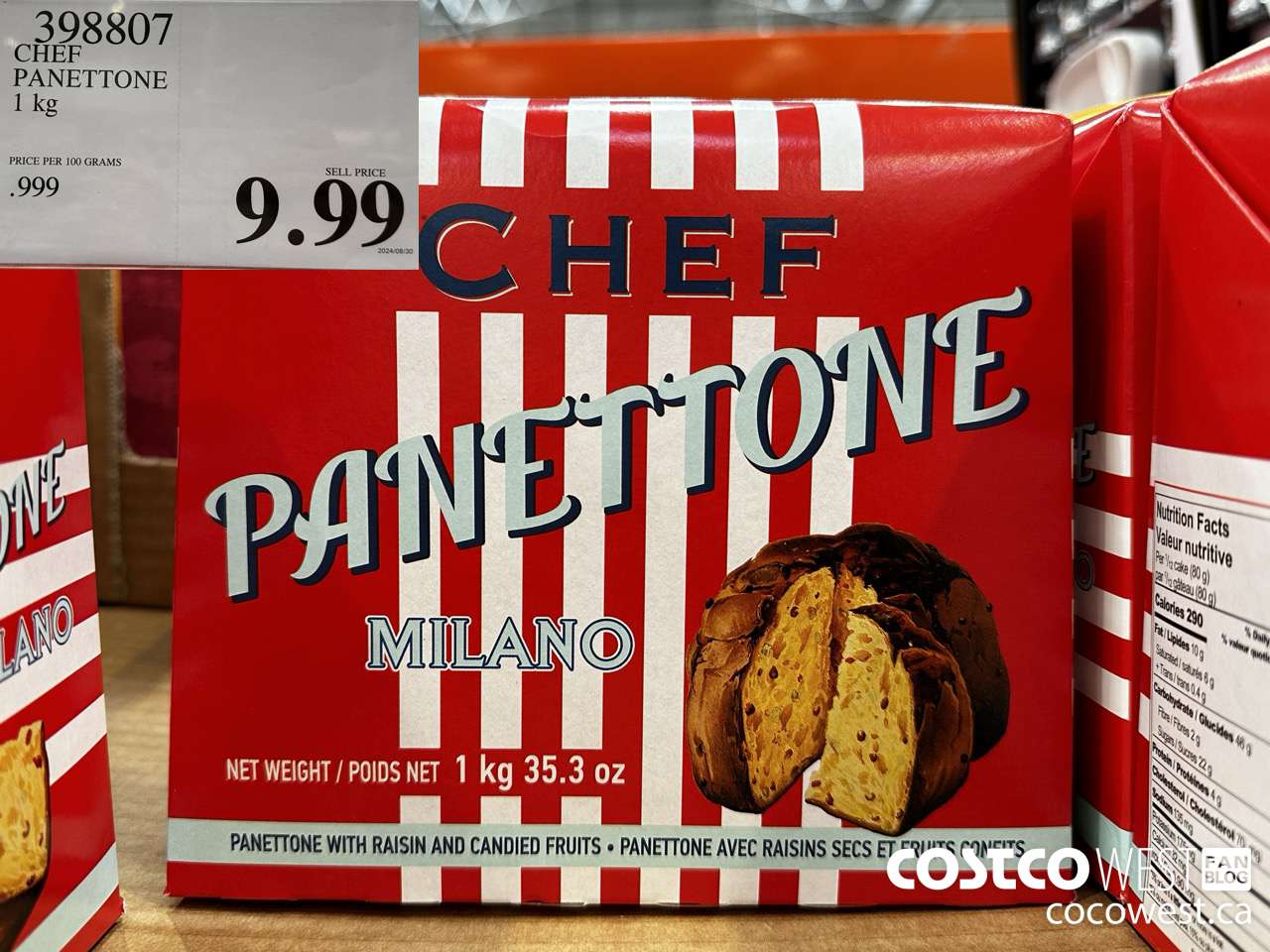 398807 CHEF PANETTONE 1 kg $9.99