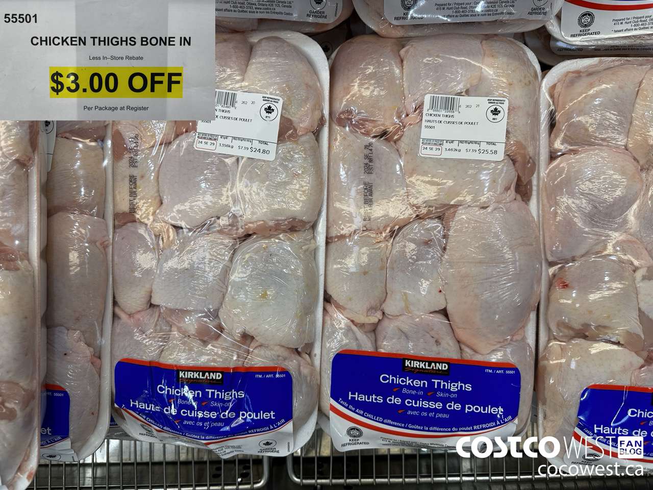 55501 CHICKEN THIGHTS BONE IN ($3.00 INSTANT SAVINGS)