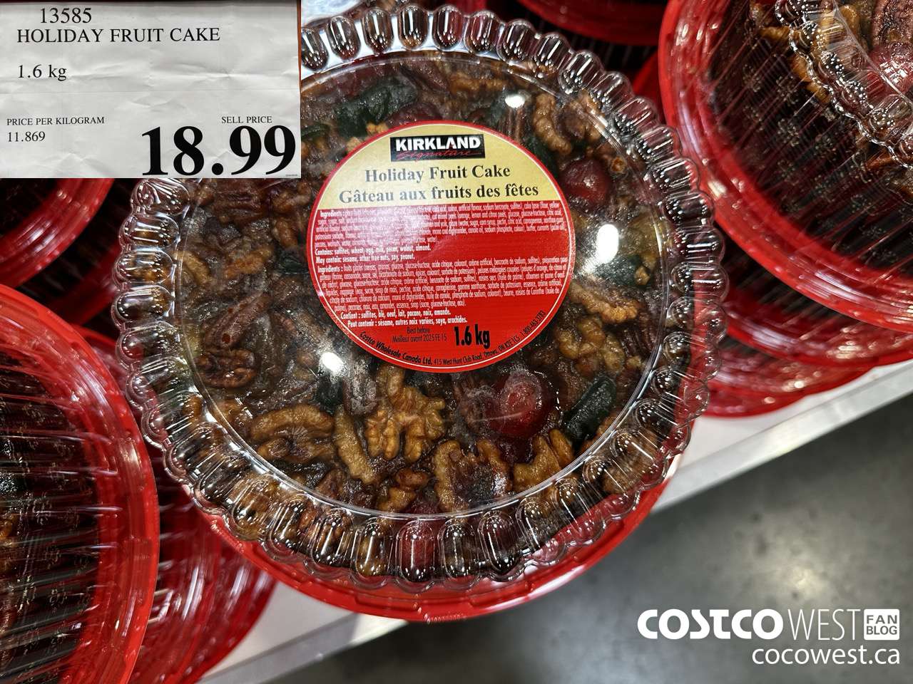 13585 CHRISTMAS FRUIT CAKE 1.6 kg $18.99