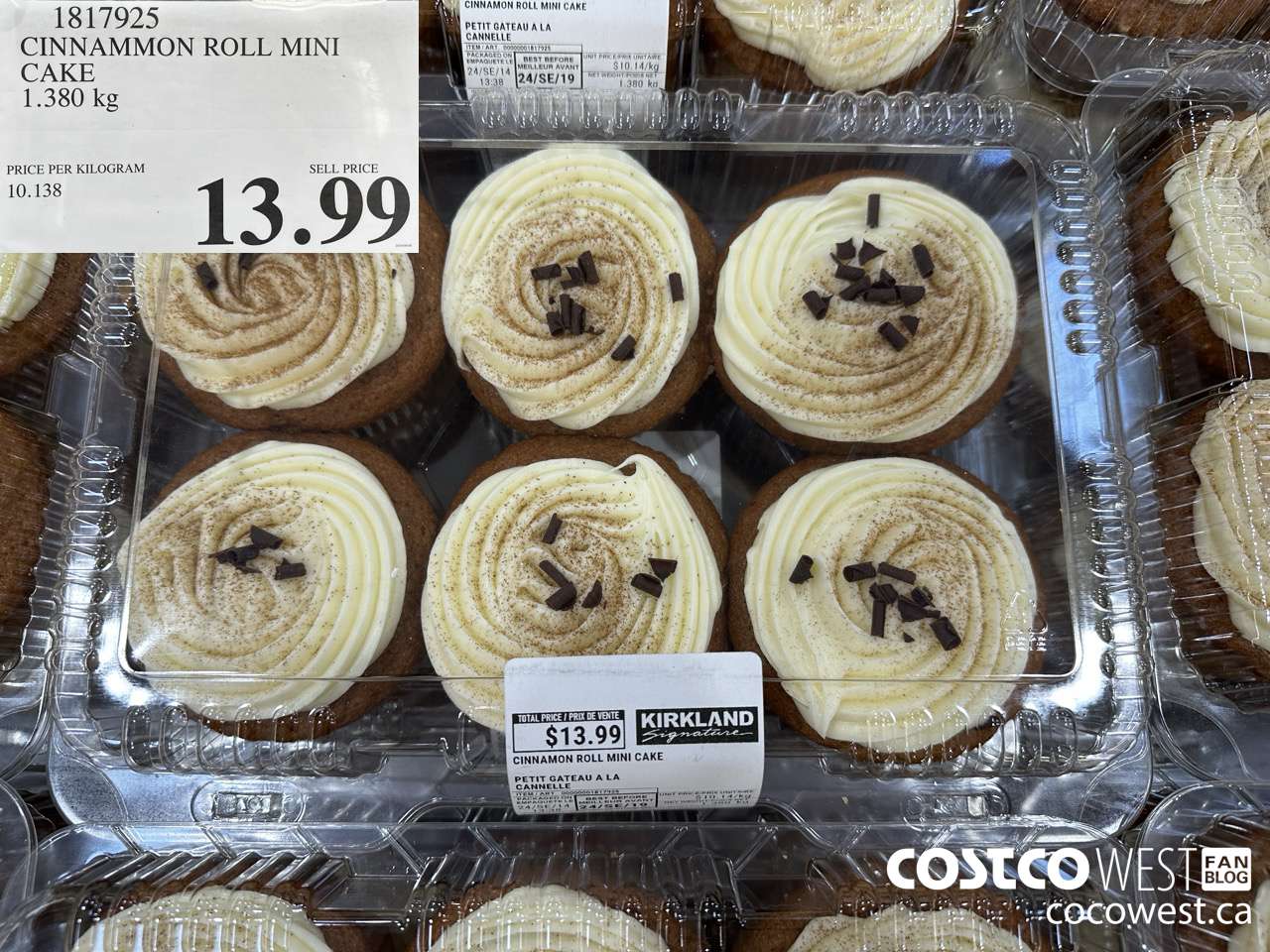 1817925 CINNAMMON ROLL MINI CAKE 1.380KG $13.99
