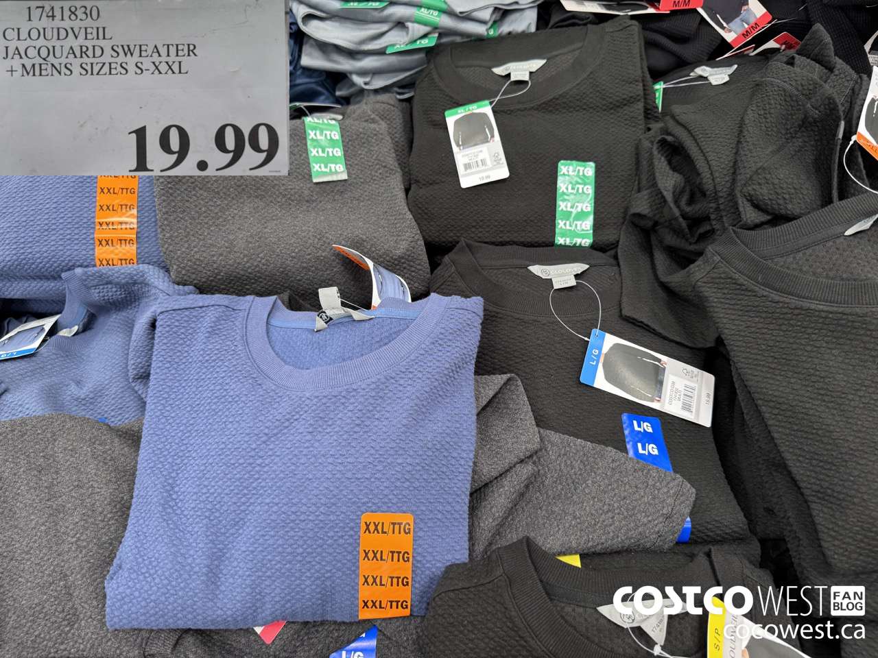 1741830 CLOUDVEIL JACQUARD SWEATER MENS SIZES S-XXL $19.99