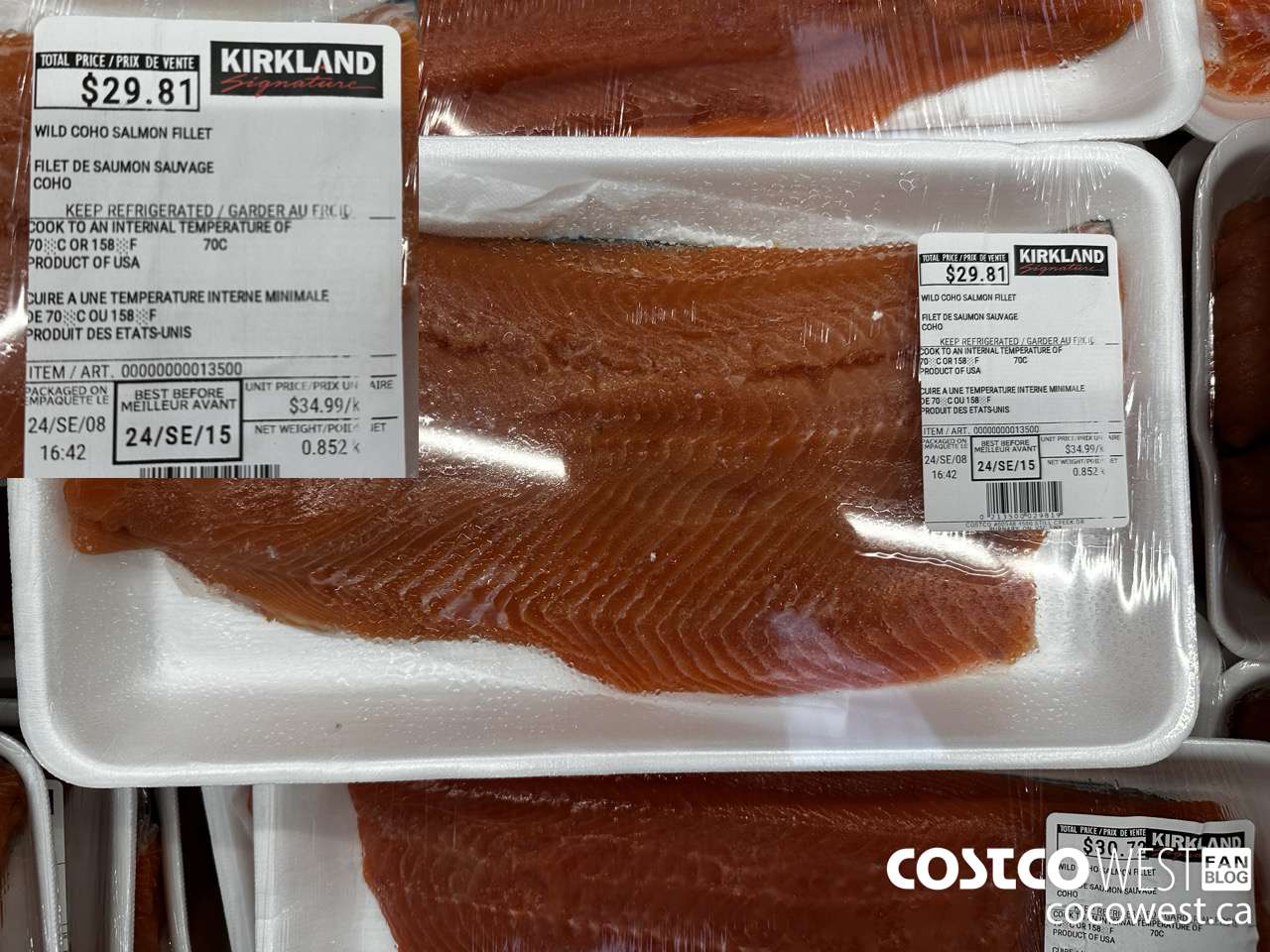 13500 COHO SALMO FILLETS (WILD) $34.99