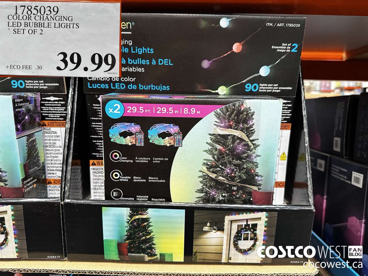 1785039 COLOR CHANGING LED BUBBLE LIGHTS SET OF 2 $39.99