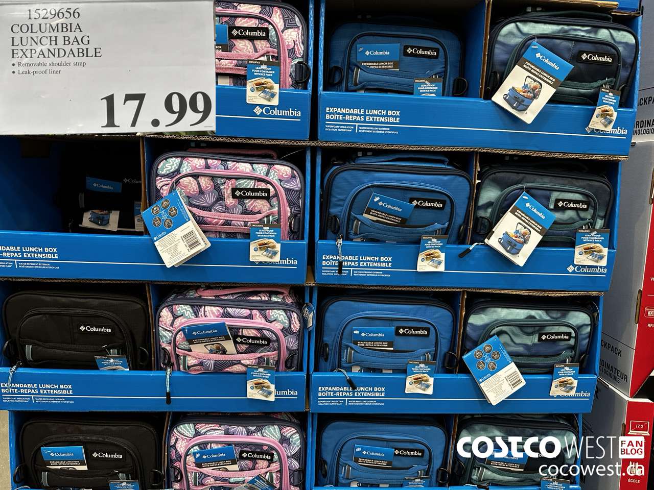 1529656 COLUMBIA LUNCH BAG EXPANDABLE $17.99