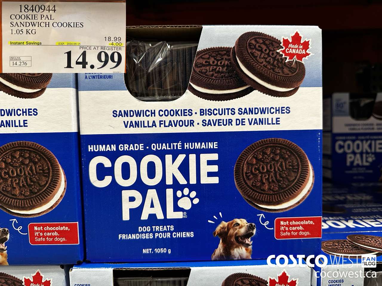 1840944 COOKIE PAL SANDWICH COOKIES 1.05 KG ($4.00 INSTANT SAVINGS EXPIRES ON 2024-09-15) $14.99