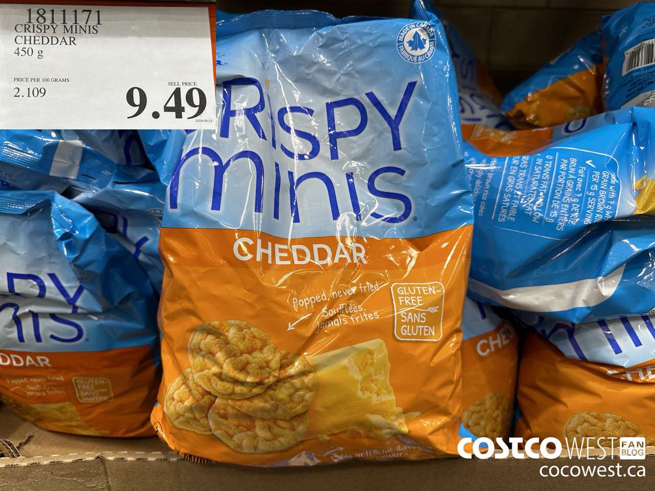 1811171 CRISPY MINIS CHEDDAR 450G $9.49
