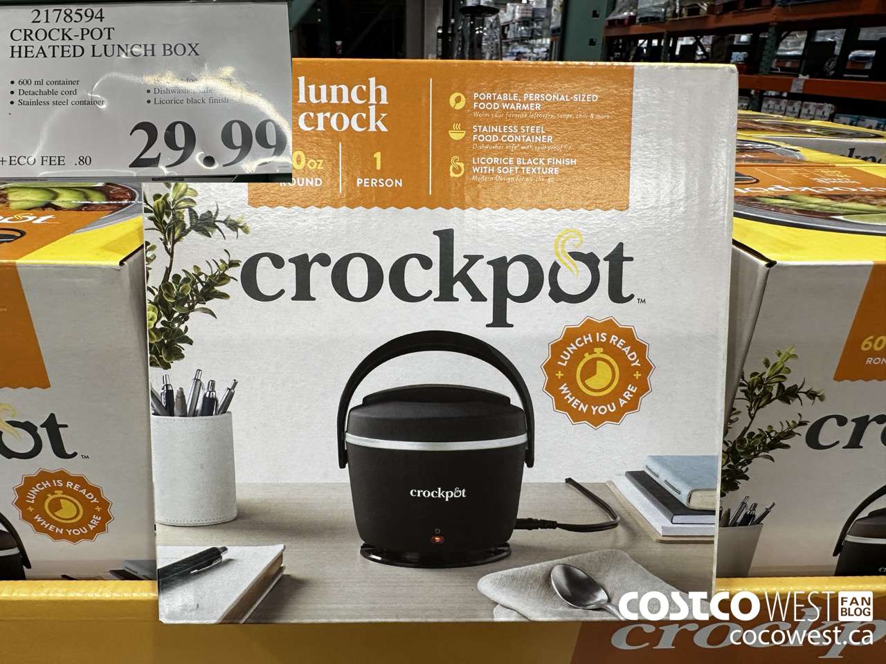 2178594 CROCK-POT HEATED LUNCH BOX $29.99