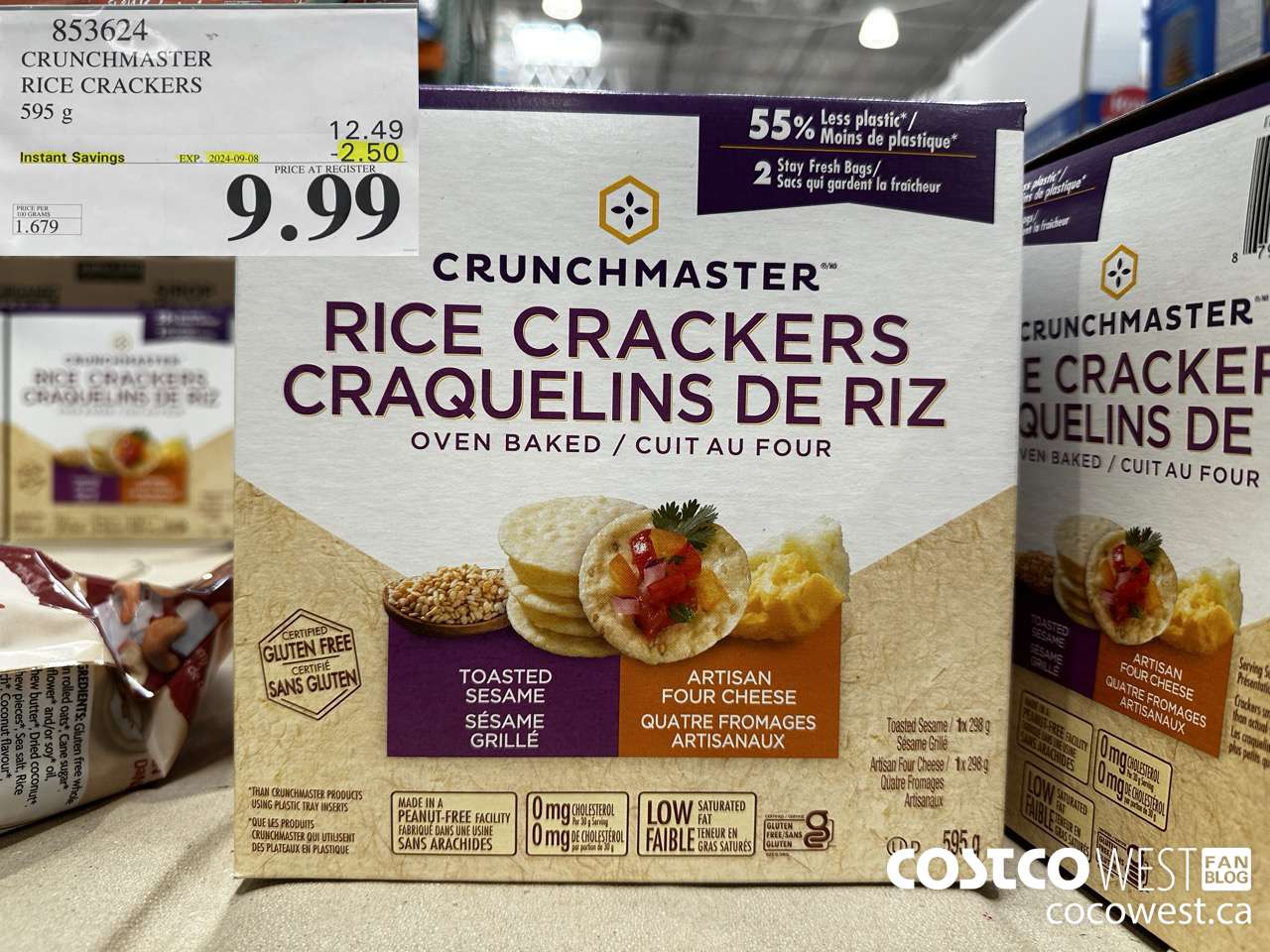 853624 CRUNCHMASTER RICE CRACKERS 595 g ($2.50 INSTANT SAVINGS EXPIRES ON 2024-09-08) $9.99