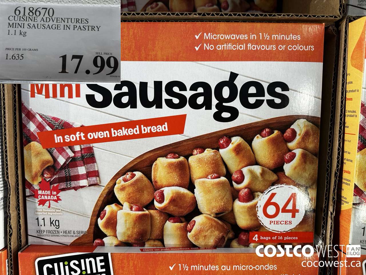 618670 CUISINE ADVENTURES MINI SAUSAGE IN PASTRY 1.1KG $17.99