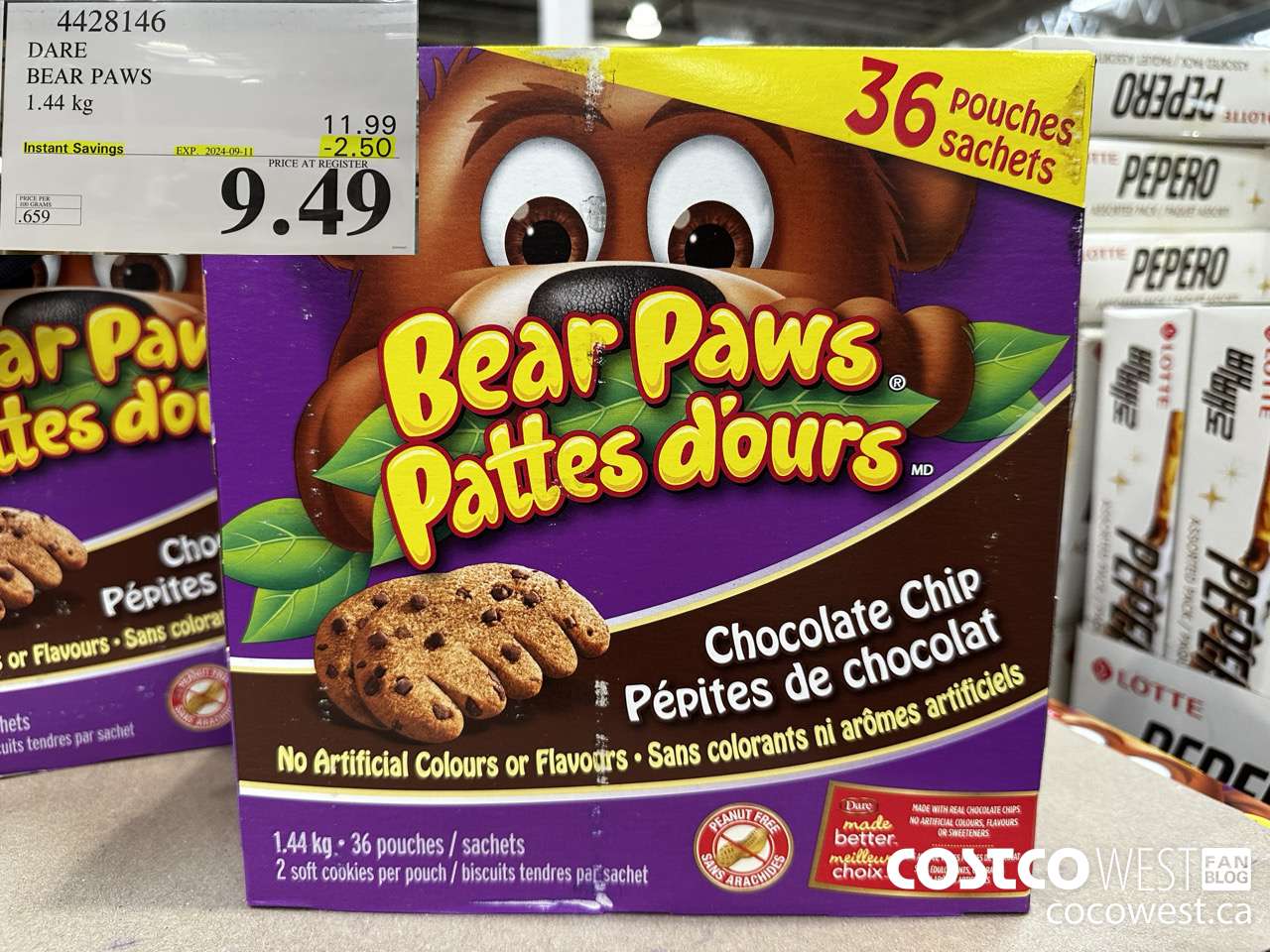 4428146 DARE BEAR PAWS 1.44 kg ($2.50 INSTANT SAVINGS EXPIRES ON 2024-09-11) $9.49