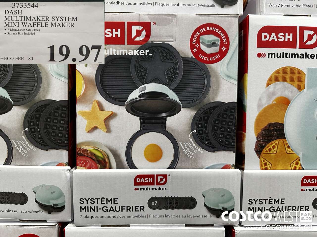3733544 DASH MULTIMAKER SYSTEM MINI WAFFLE MAKER $19.97