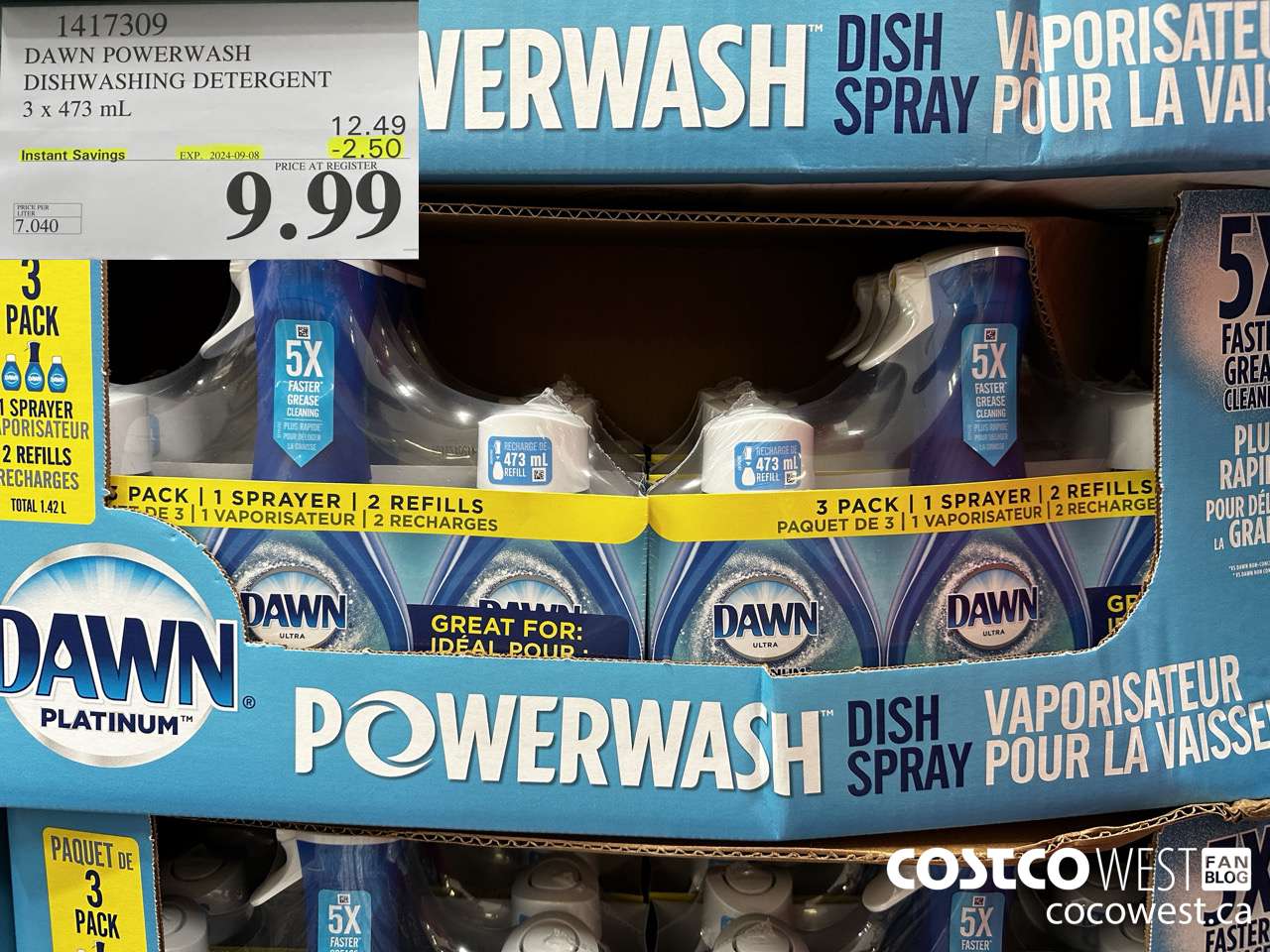 1417309 DAWN POWERWASH DISHWASHING DETERGENT 3 x 473 mL ($2.50 INSTANT SAVINGS EXPIRES ON 2024-09-08) $9.99