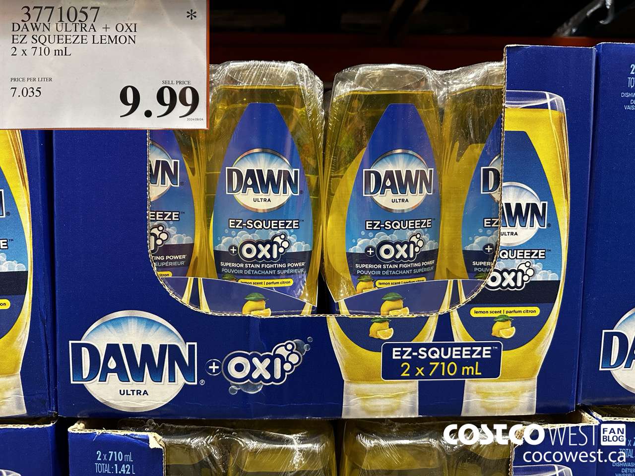 3771057 DAWN ULTRA + OXI EZ SQUEEZE LEMON 2 X 710ML $9.99