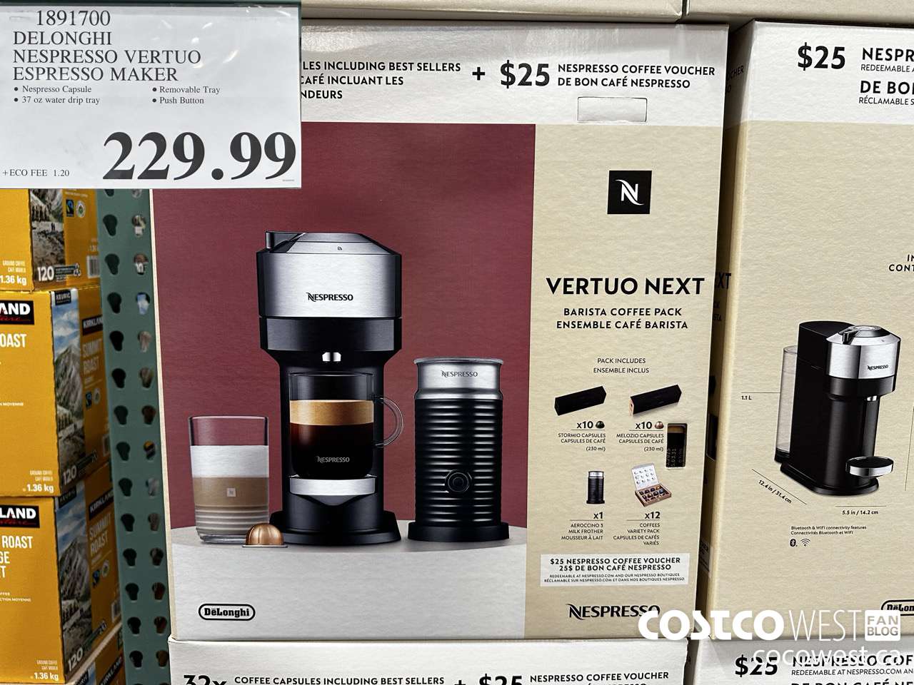1891700 DELONGHI NESPRESSO VERTUO ESPRESSO MAKER $229.99