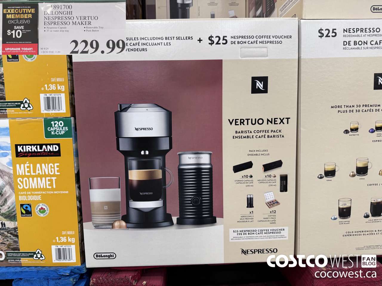 1891700 DELONGHI NESPRESSO VERTUO ESPRESSO MAKER ($10.00 INSTANT SAVINGS EXPIRES ON 2024-09-29) $219.99