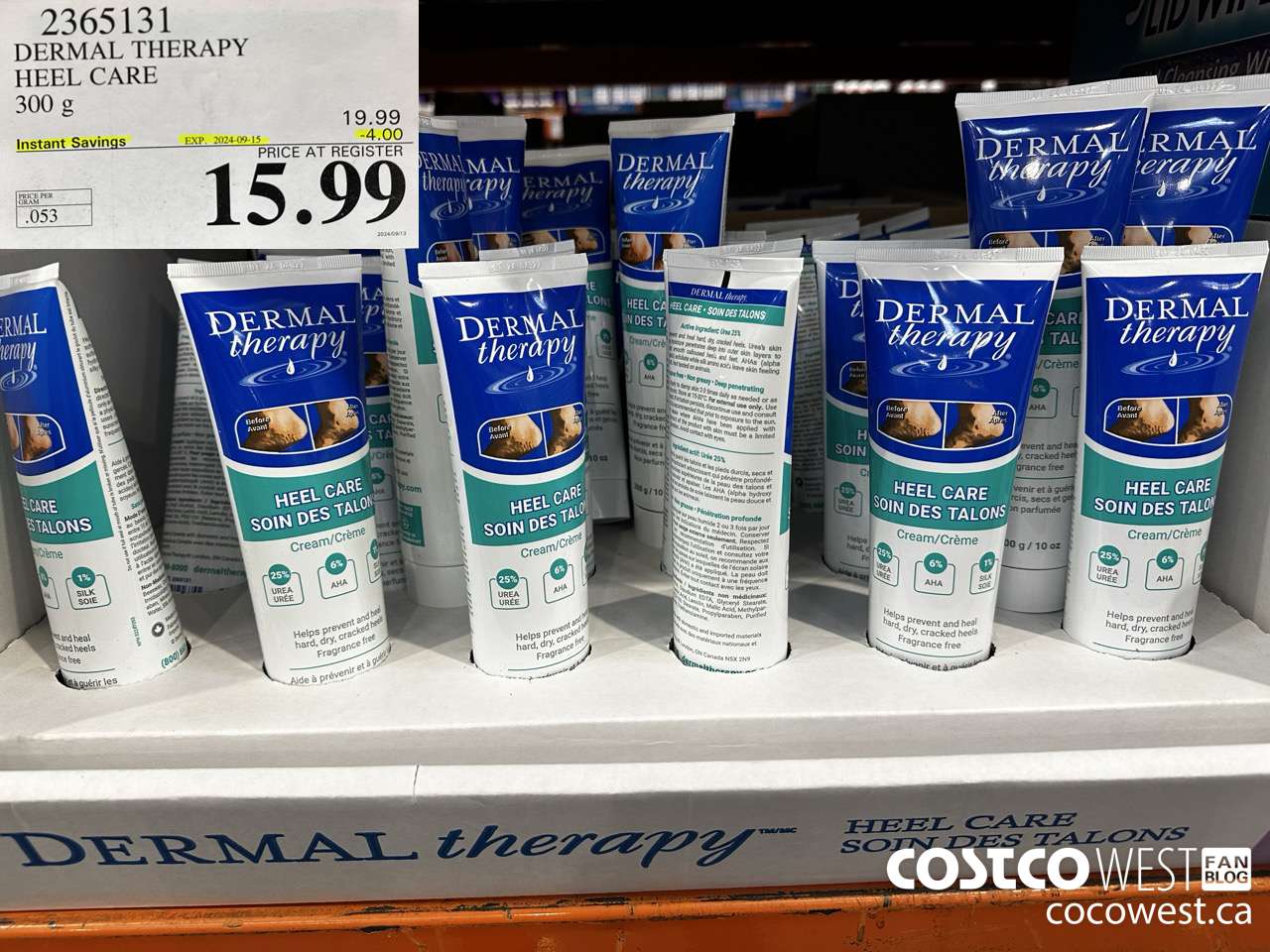 2365131 DERMAL THERAPY HEEL CARE 300G ($4.00 INSTANT SAVINGS EXPIRES ON 2024-09-15) $15.99