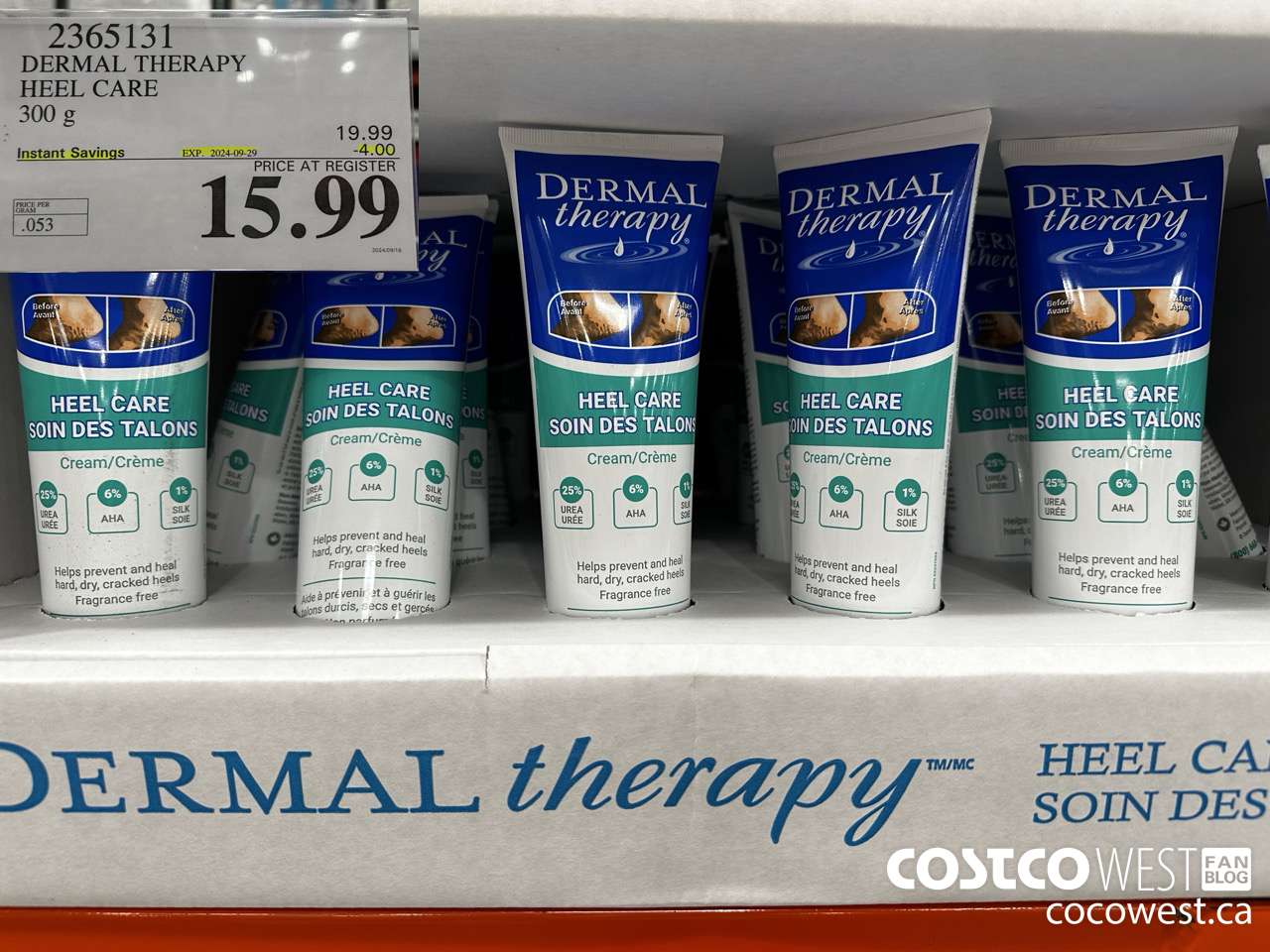 2365131 DERMAL THERAPY HEEL CARE 300G ($4.00 INSTANT SAVINGS EXPIRES ON 2024-09-29) $15.99