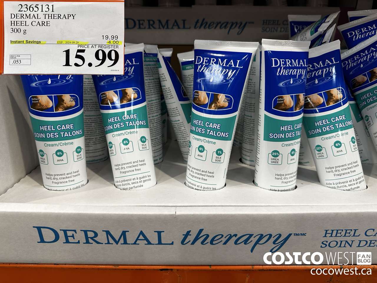 2365131 DERMAL THERAPY HEEL CARE 300G ($4.00 INSTANT SAVINGS EXPIRES ON 2024-09-29) $15.99