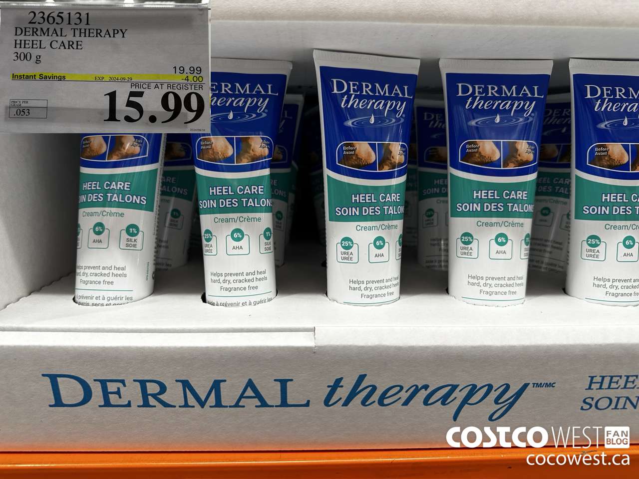 2365131 DERMAL THERAPY HEEL CARE 300G ($4.00 INSTANT SAVINGS EXPIRES ON 2024-09-29) $15.99