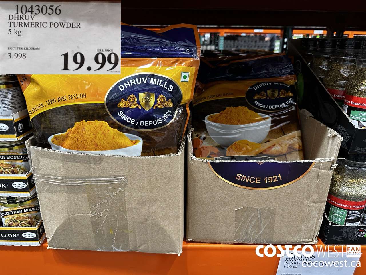 1043056 DHRUV TURMERIC POWDER 5KG $19.99