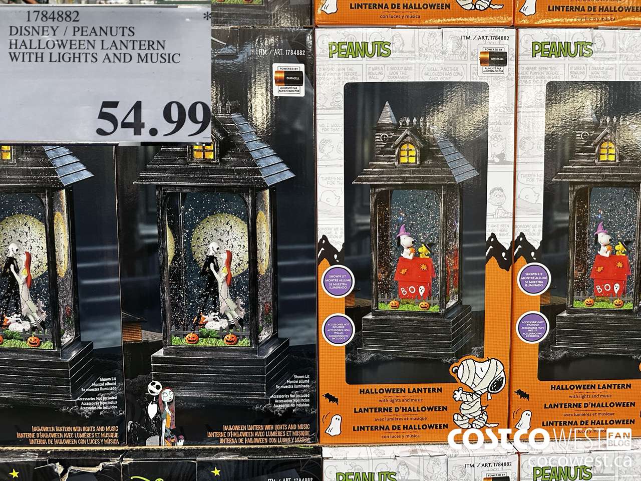 1784882 DISNEY/PEANUTS HALLOWEEN LANTERN WITH LIGHTS AND MUSIC $54.99