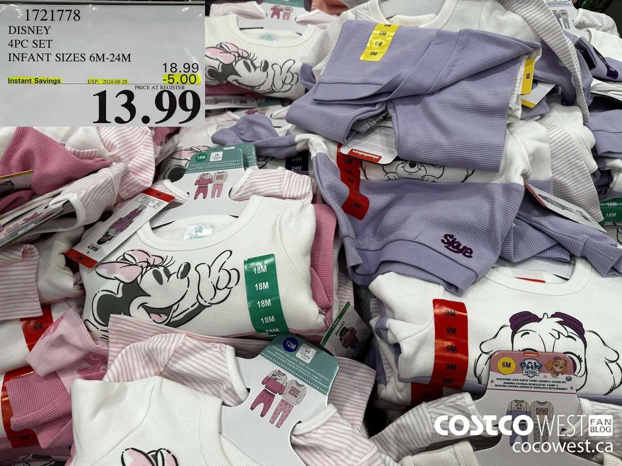 1721778 DISNEY 4PC SET INFANT SIZES 6M-24M ($5.00 INSTANT SAVINGS EXPIRES ON 2024-09-29) $13.99