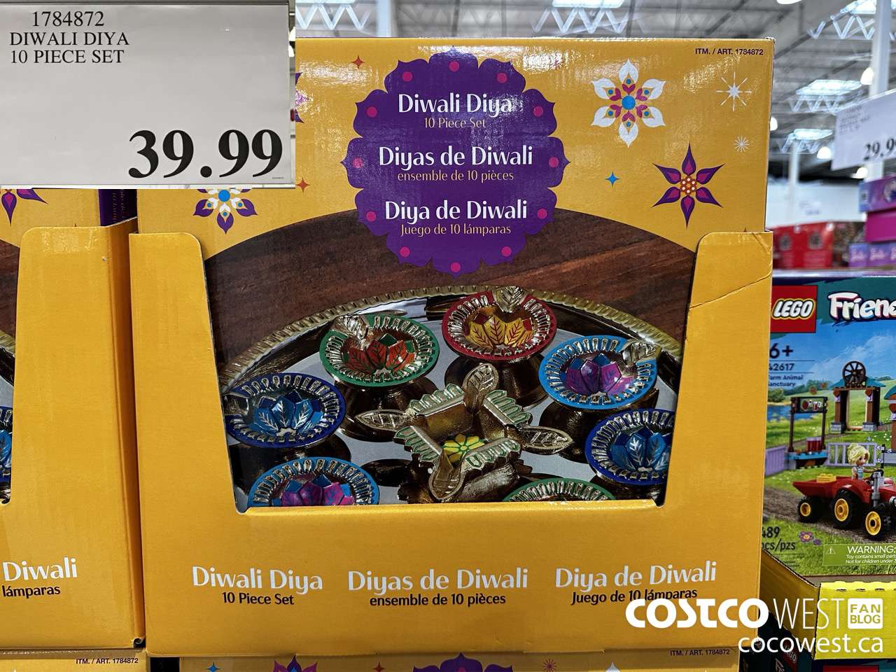 1784872 DIWALI DIYA 10 PIECE SET $39.99