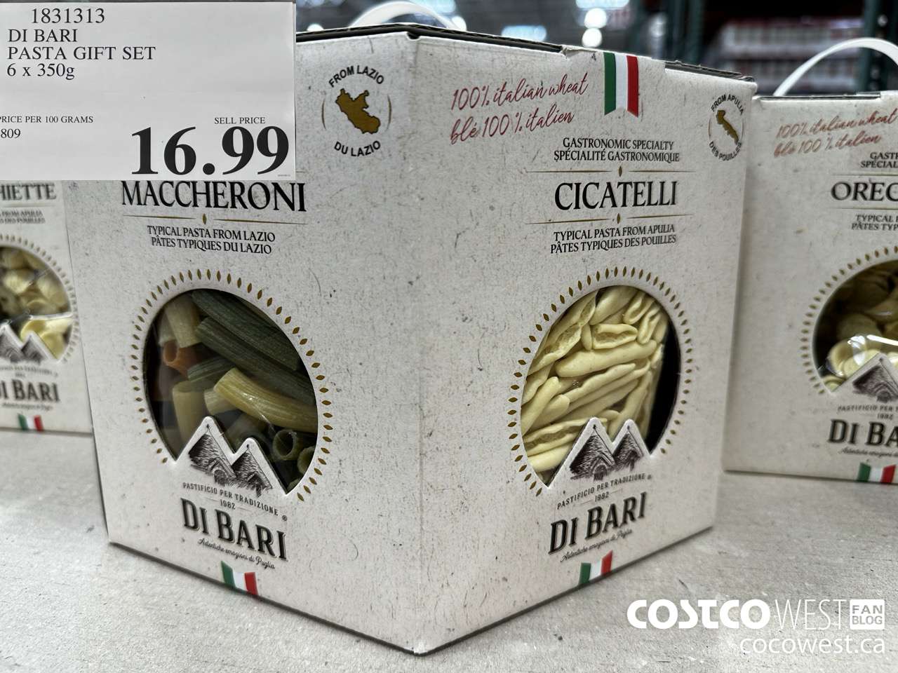 1831313 DI BARI PASTA GIFT SET 6 X 350G $16.99