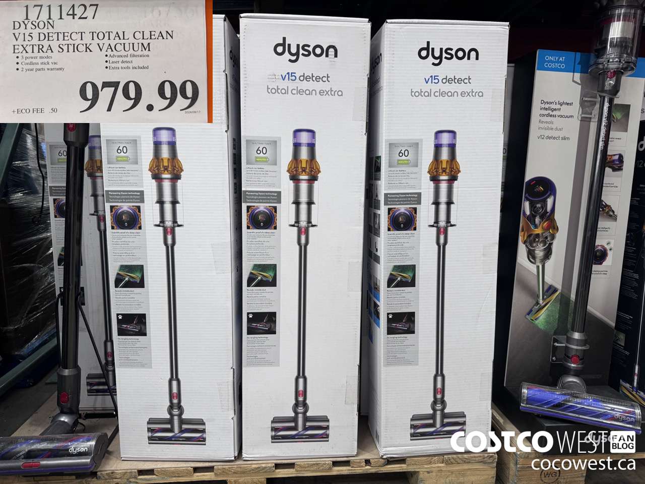 1711427 DYSON V15 DETECT TOTAL CLEAN EXTRA STICK VACUUM $979.99