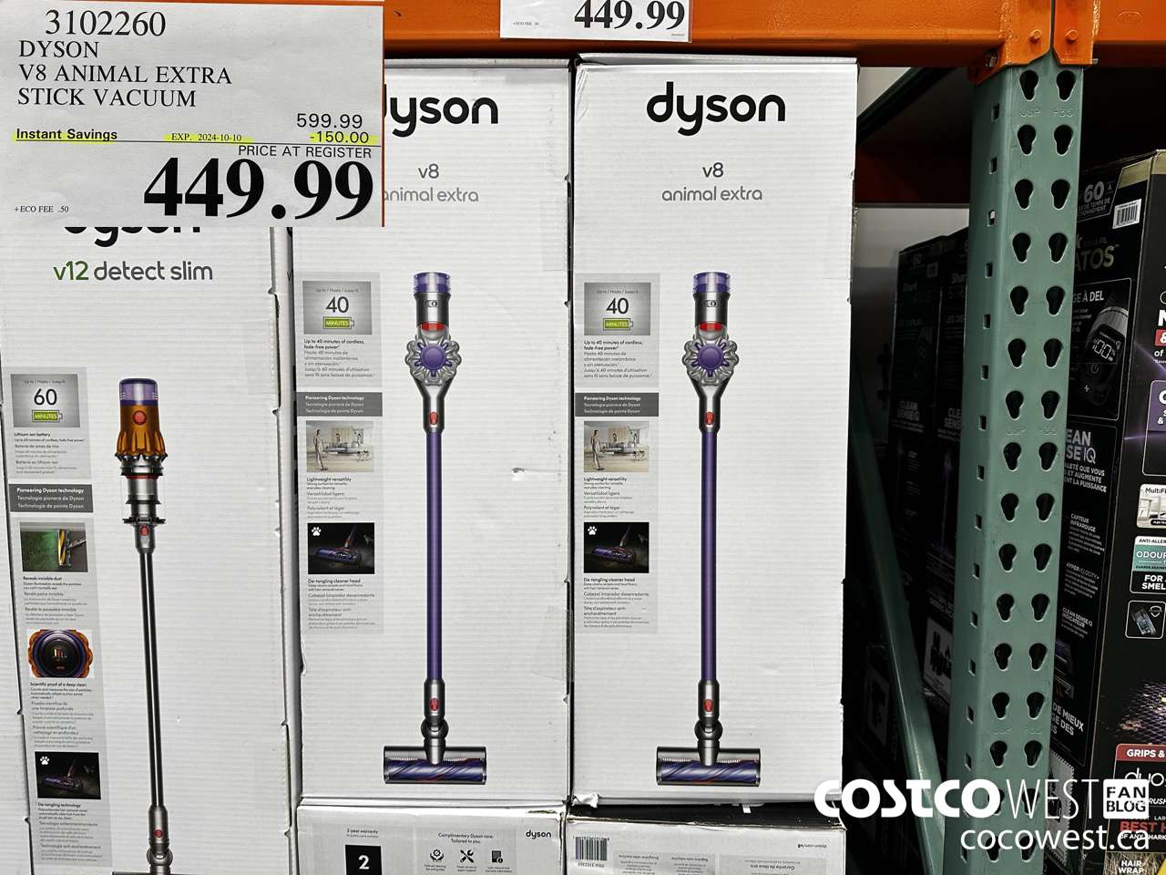 3102260 DYSON V8 ANIMAL EXTRA CORD-FREE VACUUM ($150.00 INSTANT SAVINGS EXPIRES ON 2024-10-10) $449.99