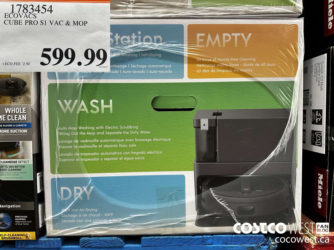 1783454 ECOVACS CUBE PRO S1 VAC & MOP $599.99