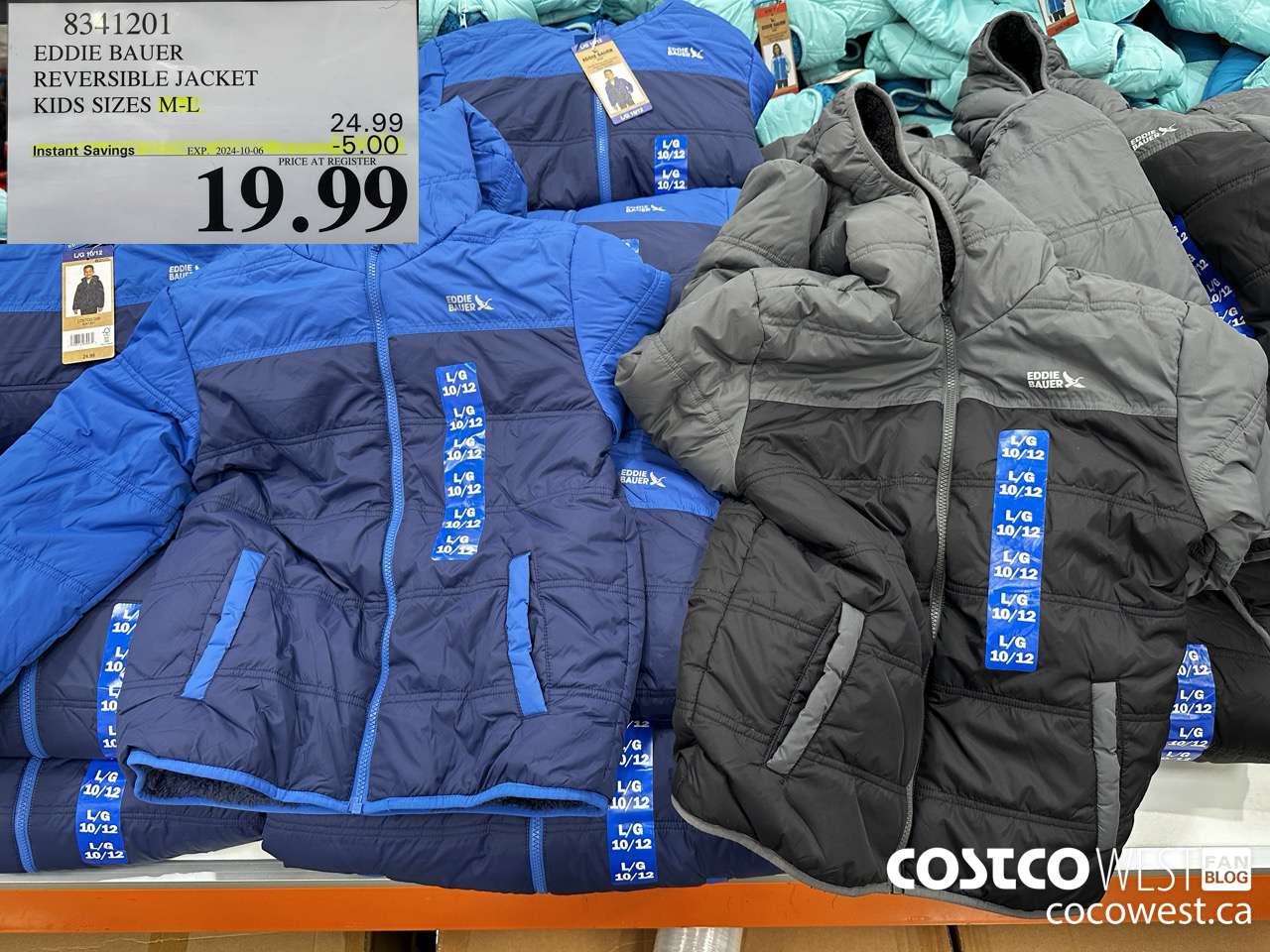 8341201 EDDIE BAUER REVERSIBLE JACKET KIDS SIZES M-L ($5.00 INSTANT SAVINGS EXPIRES ON 2024-10-06) $19.99