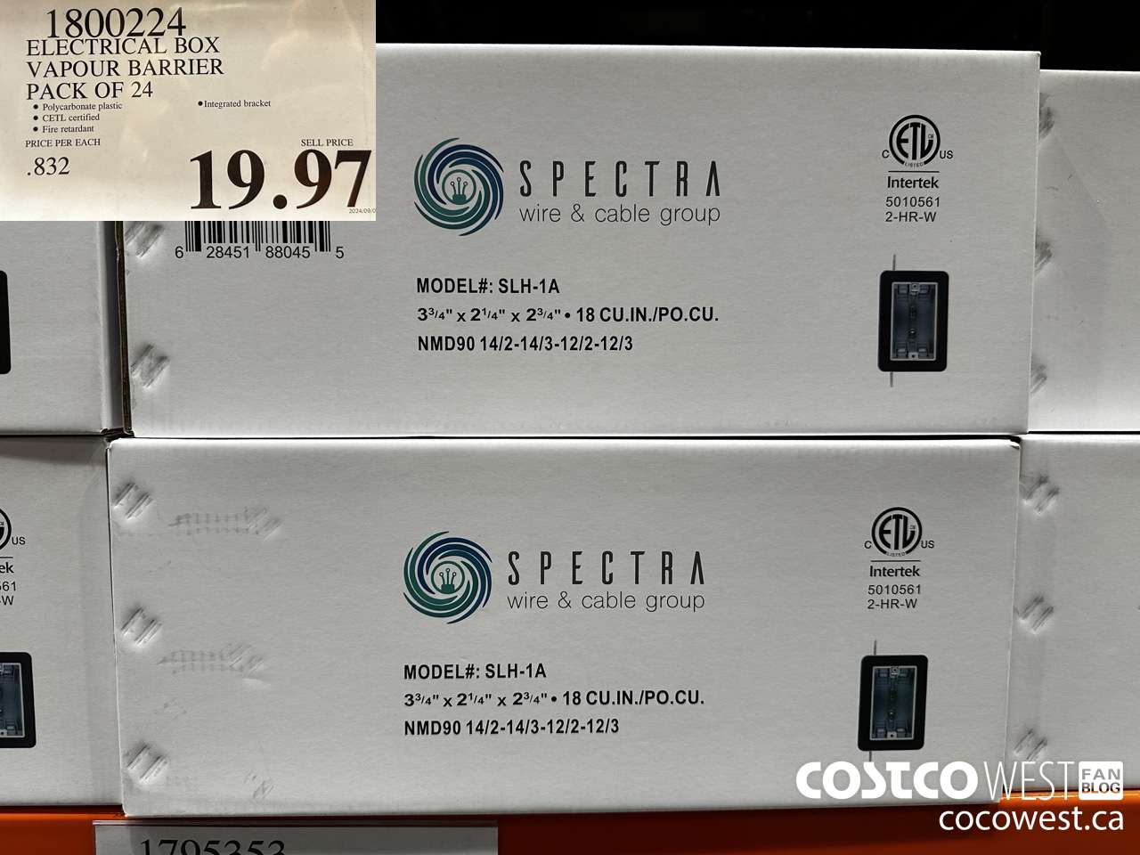 1800224 ELECTRICAL BOX VAPOUR BARRIER PACK OF 24 $19.97