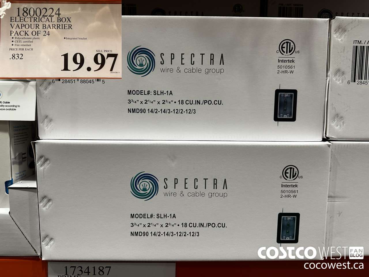 1800224 ELECTRICAL BOX VAPOUR BARRIER PACK OF 24 $19.97