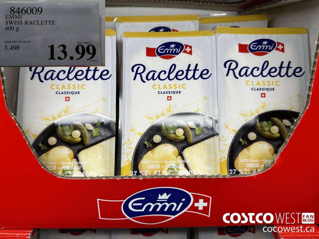 846009 EMMI SWISS RACLETTE 400G $13.99