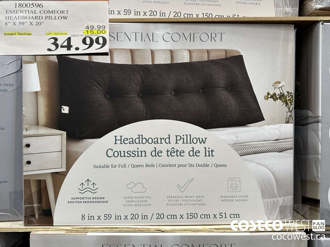 1800596 ESSENTIAL COMFORT HEADBOARD PILLOW 8