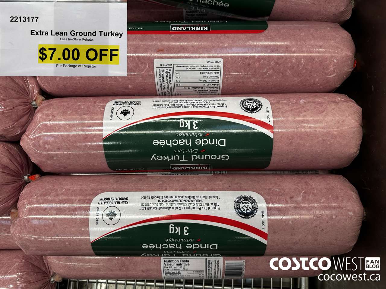 2213177 EXTRA LEAN GROUND TURKEY ($7.00 INSTANT SAVINGS)