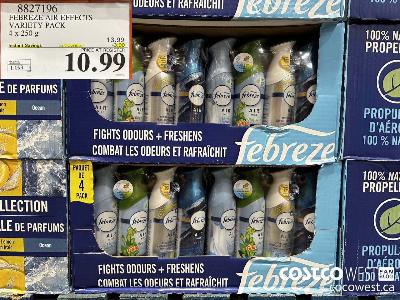 8827196 FEBREZE AIR EFFECTS VARIETY PACK 4 X 250 G ($3.00 INSTANT SAVINGS EXPIRES ON 2024-09-29) $10.99