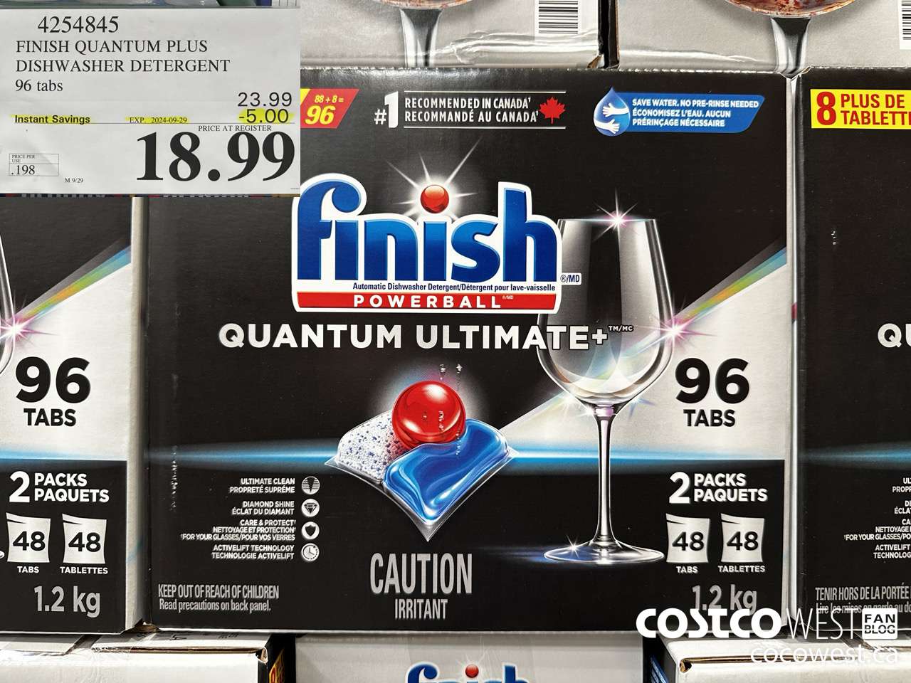 4254845 FINISH QUANTUM PLUS DISHWASHER DETERGENT 96 TABS ($5.00 INSTANT SAVINGS EXPIRES ON 2024-09-29) $18.99