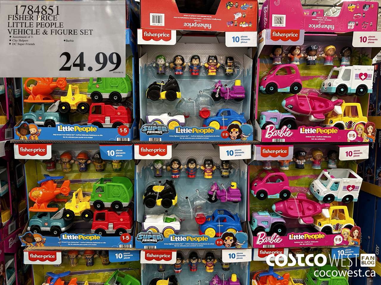 1784851 FISHER PRICE LITTLE PEOPLE VEHICLE & FIGURE SET $24.99