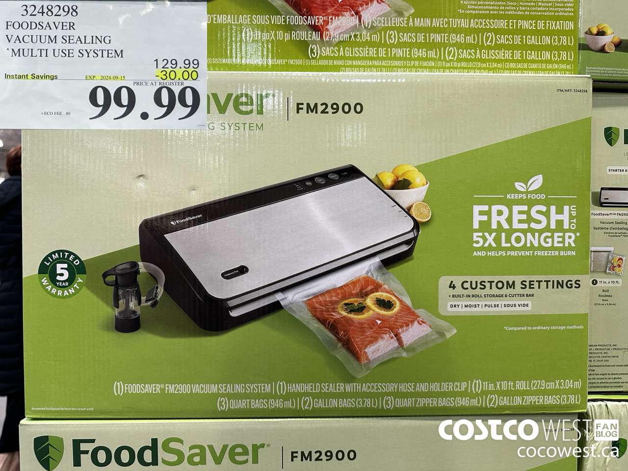 3248298 FOODSAVER VACUUM SEALING SYSTEM ($30.00 INSTANT SAVINGS EXPIRES ON 2024-09-15) $99.99