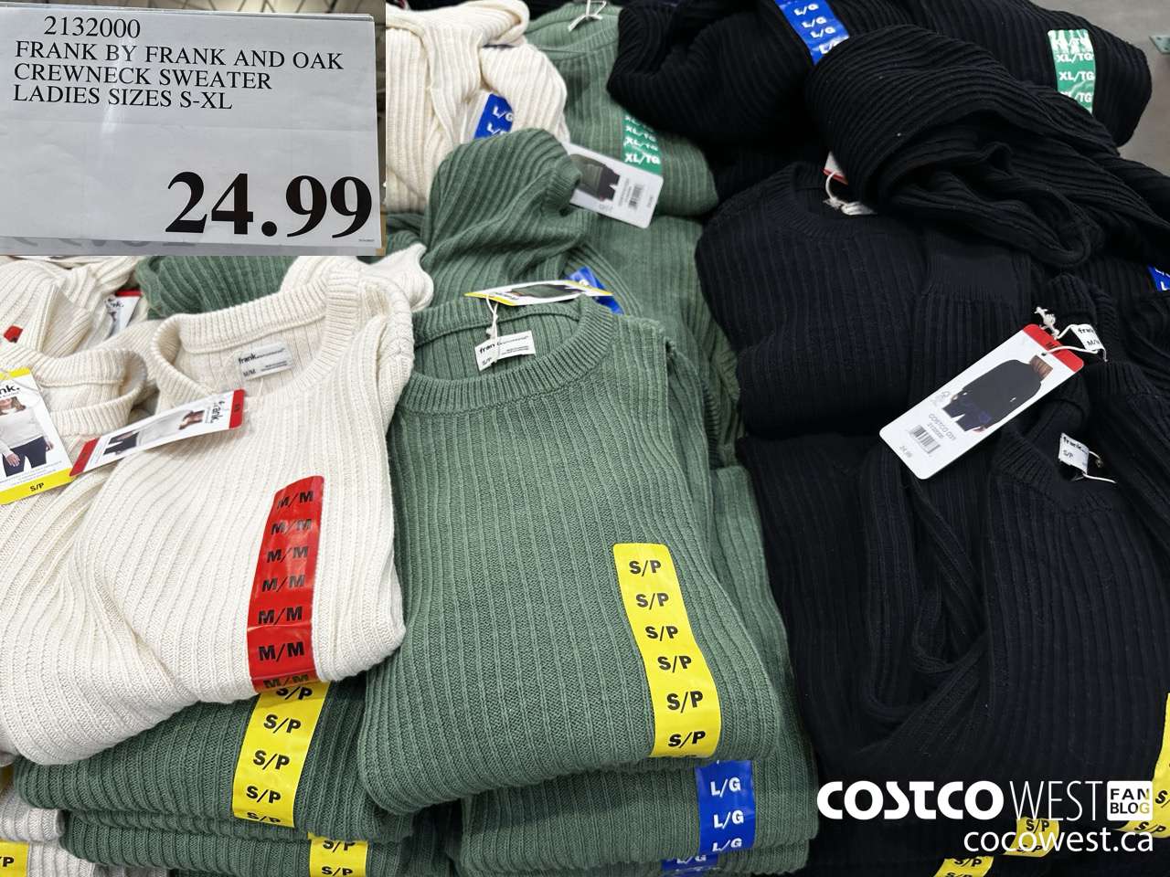 2132000 FRANK BY FRANK AND OAK CREWNECK SWEATER LADIES SIZES S-XL $24.99