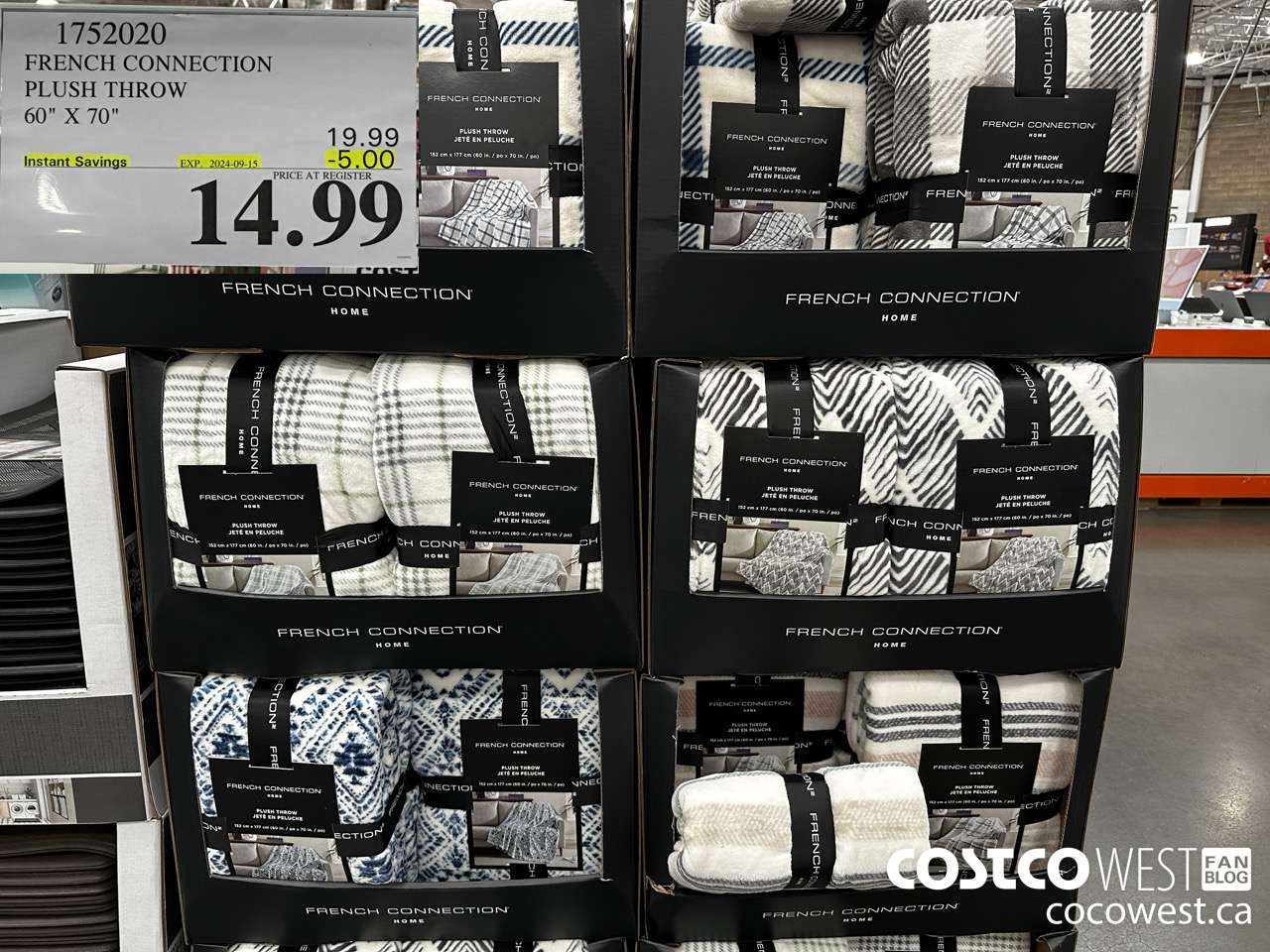 1752020 FRENCH CONNECTION PLUSH THROW 60