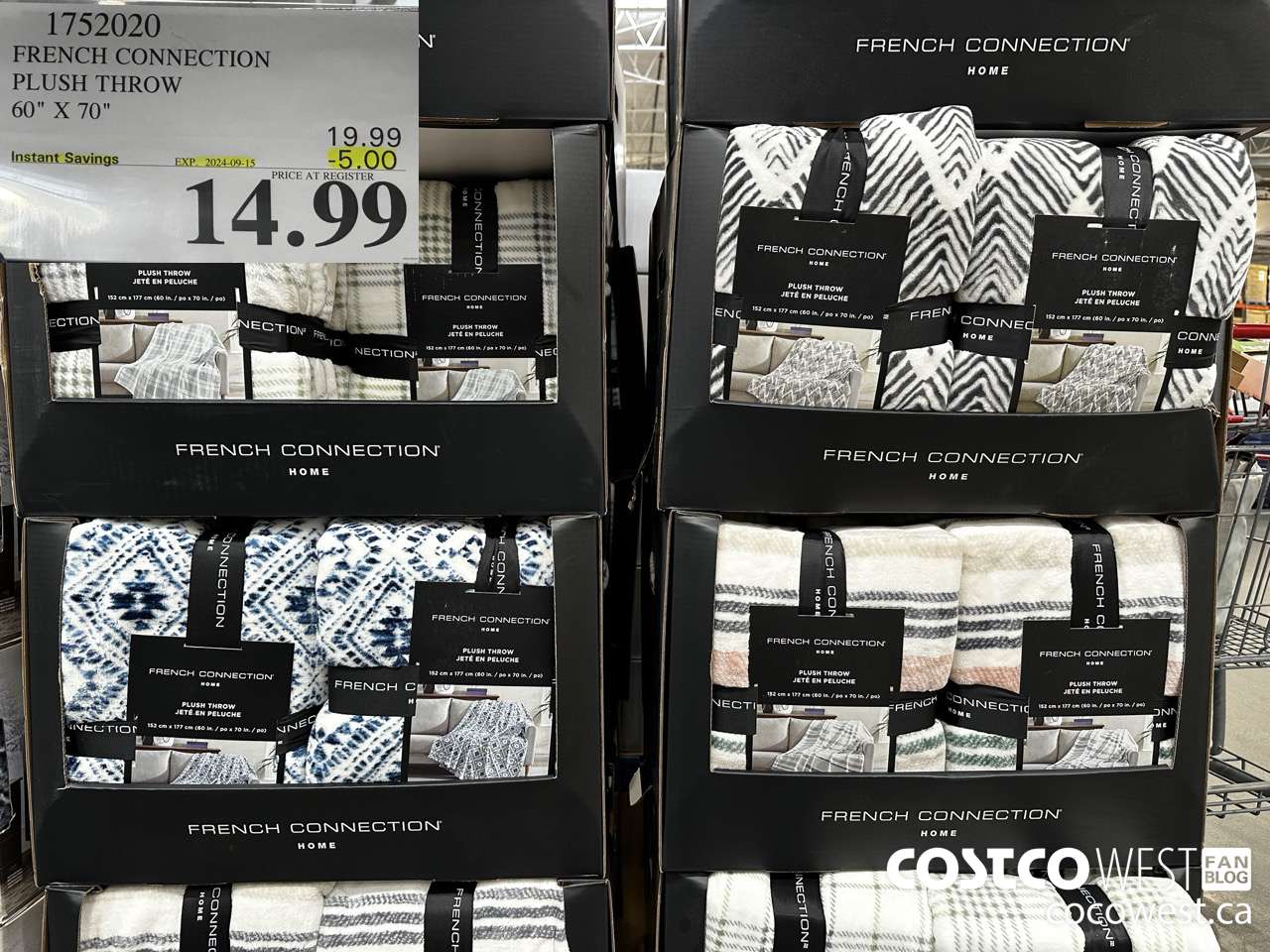 1752020 FRENCH CONNECTION PLUSH THROW 60