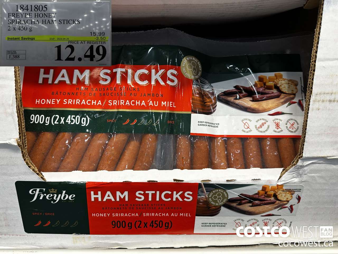 1841805 FREYBE HONEY SIRACHA HAM STICKS ($3.50 INSTANT SAVINGS EXPIRES ON 2024-09-29) $12.49