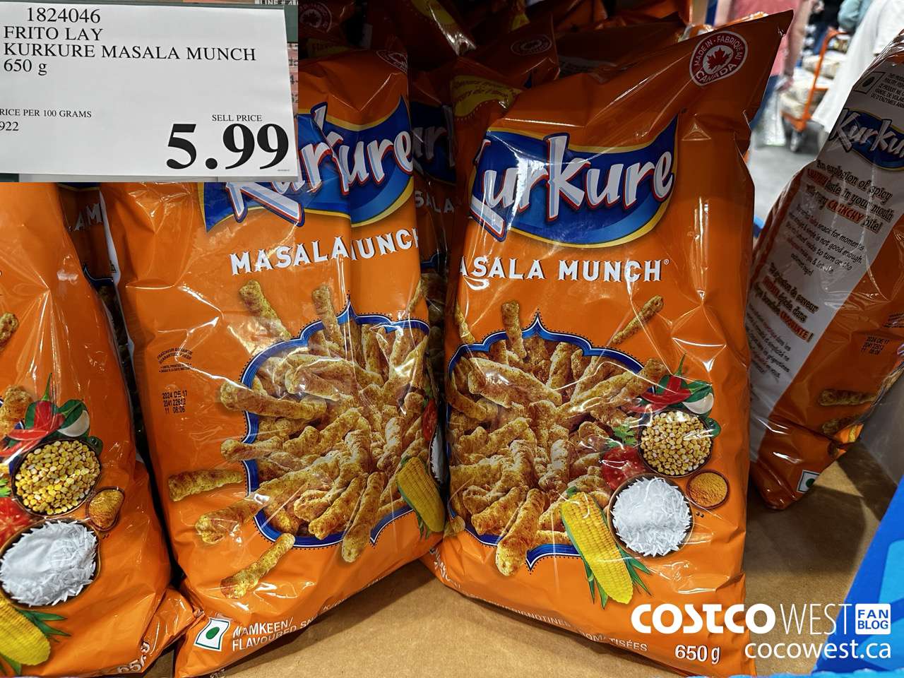 1824046 FRITO LAY KURKURE MASALA MUNCH 650G $5.99